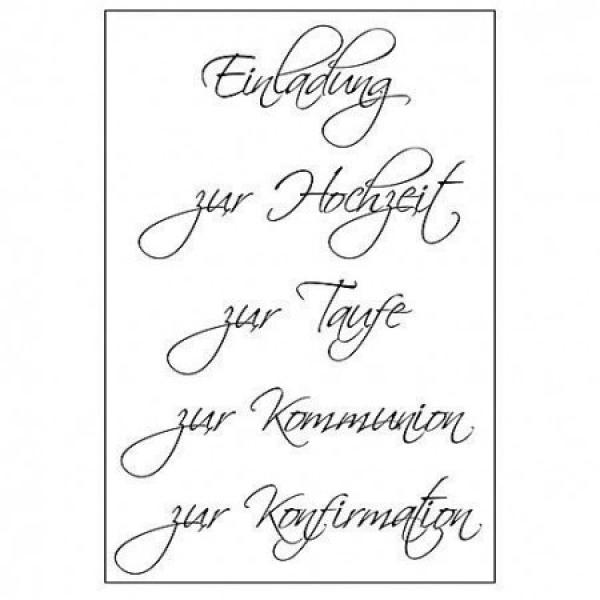 efco Clear Stamp Einladung #1020