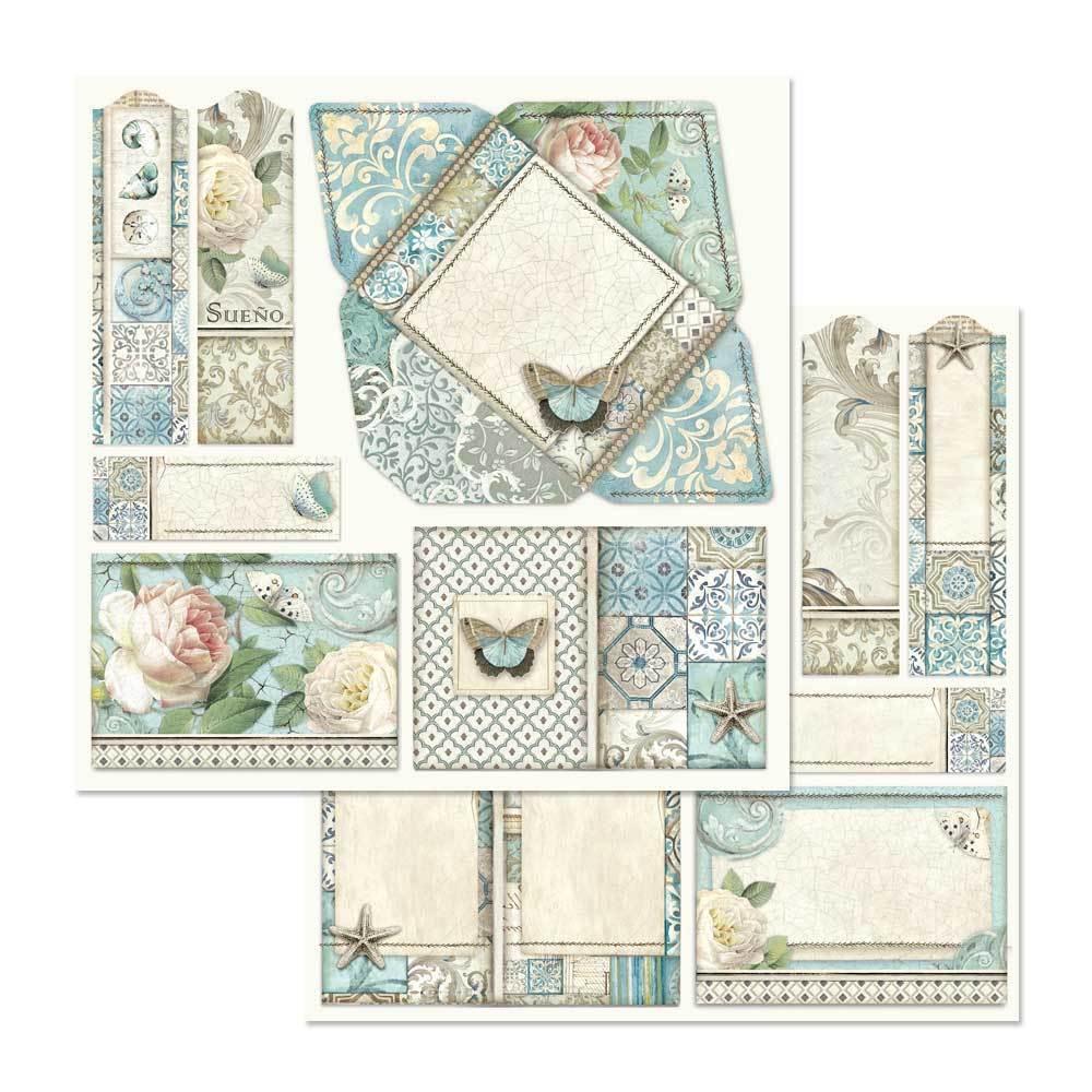 SBBL55 Stamperia 12x12 Paper Pad Azulejos de Sueno