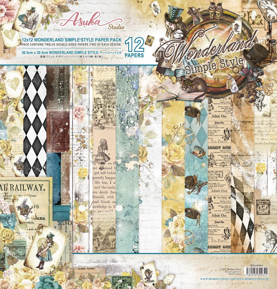 Asuka Studio 12x12 Paper Pad Wonderland Simple Style