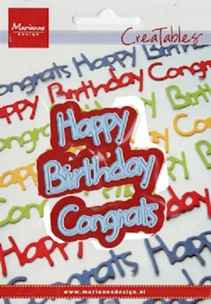 Marianne Design - CreaTables Lettering Happy Birthday