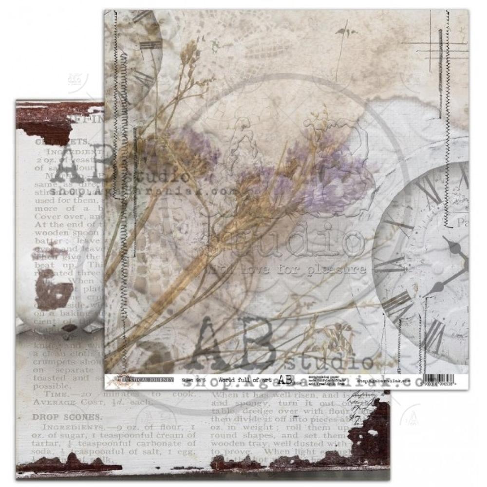 A.B Studio Paper Pad 12x12 Rustical Journey