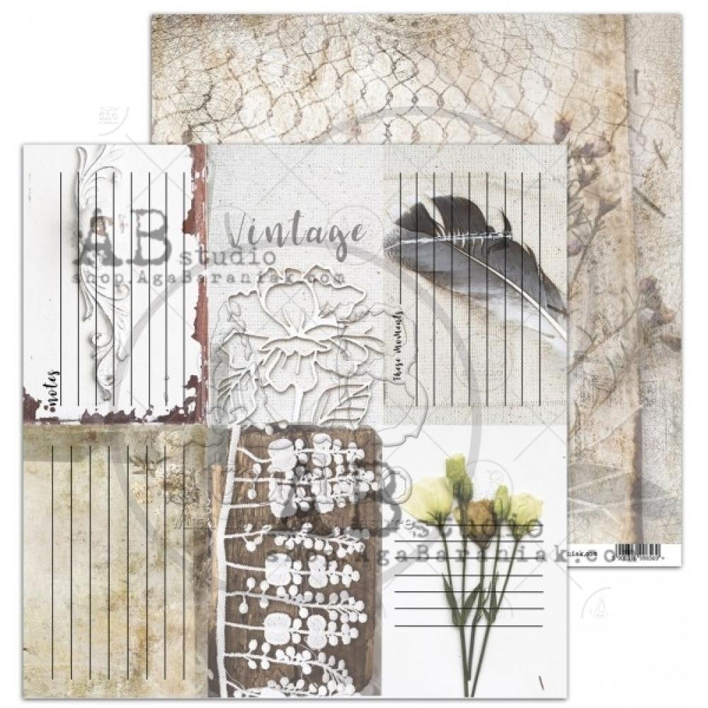 A.B Studio Paper Pad 12x12 Rustical Journey