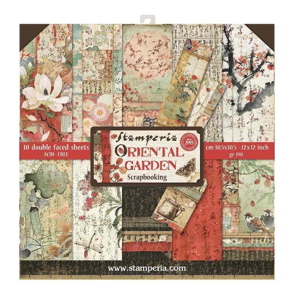 Stamperia 12x12 Paper Pad Oriental Garden #SBBL58