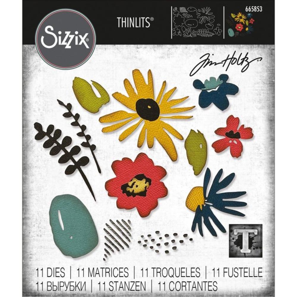 Tim Holtz Thinlits Dies 11Pk Modern Floristry #665853