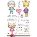 C.C Designs Clear Stamp Set Valentine Animals #0129