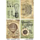 Ciao Bella A4 Rice Paper Jules Verne Cards #CBRP045