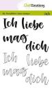 CraftEmotions Clearstamps Ich liebe dich #1855