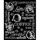 KSTD151 Stamperia Coffee and Chocolate Stencil Cappuccino