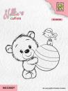 Nellie´s Cuties Clear Stamp Bear with Christmas Ball NCCS037