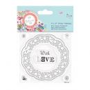 Papermania Clear Stamps Doily Frame #PMA907213