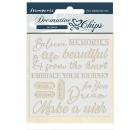 SALE Stamperia Decorative Chips Atelier des Arts Quotes #46