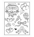 Viva Decor Clearstempel Set Just married