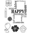 Woodware Clear Stamp Birthday Grid JGS586